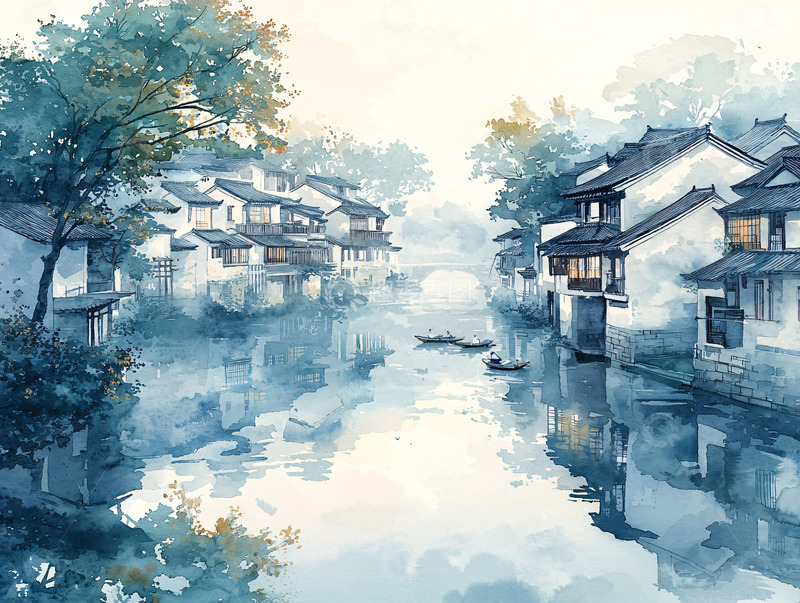 高清大图下载【趣麦麦图】水墨江南