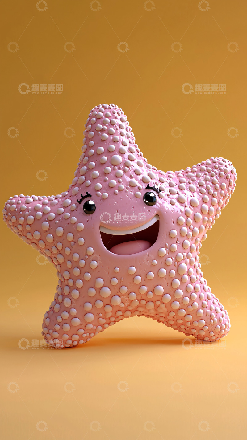 高清大图下载【趣麦麦图】粉色卡通海星