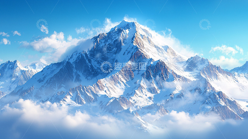 高清大图下载【趣麦麦图】雪山云海高清图片