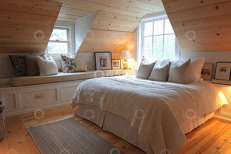 高清大图下载【趣麦麦图】温馨舒适阁楼卧室