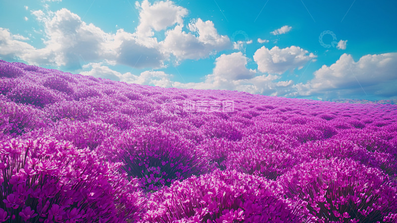 高清大图下载【趣麦麦图】梦幻紫色花海