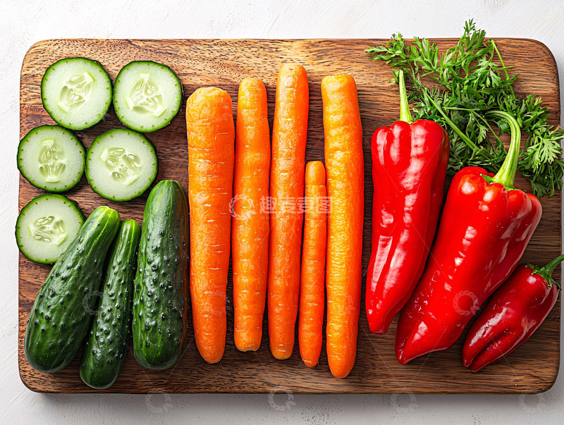高清大图下载【趣麦麦图】木板上的蔬菜