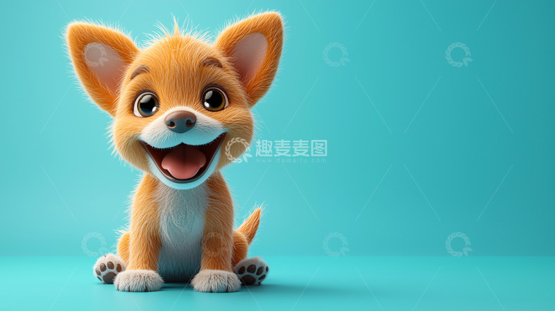 高清大图下载【趣麦麦图】卡通小狗