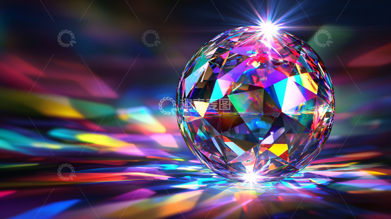 高清大图下载【趣麦麦图】彩色宝石球体