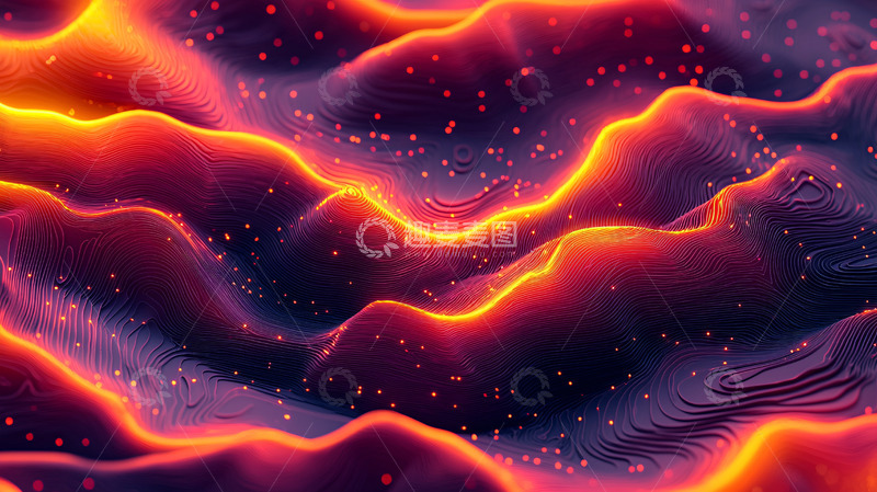 高清大图下载【趣麦麦图】抽象火焰山脉