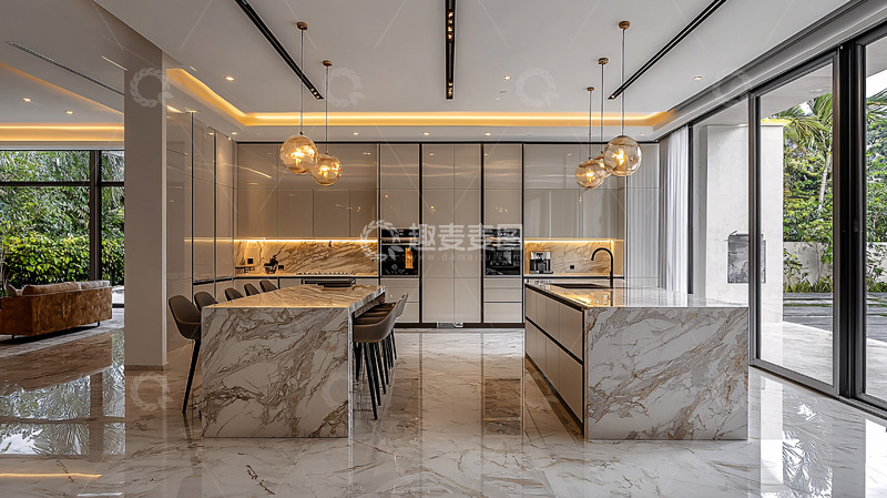 高清大图下载【趣麦麦图】现代风格开放式厨房