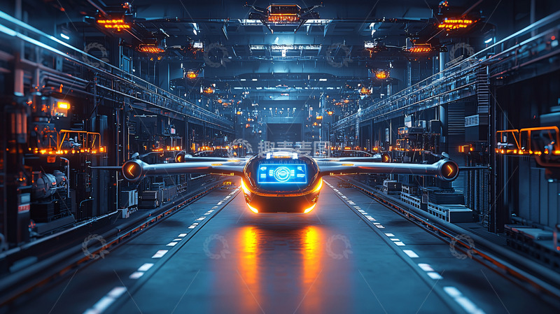 高清大图下载【趣麦麦图】-未来科技感飞行器