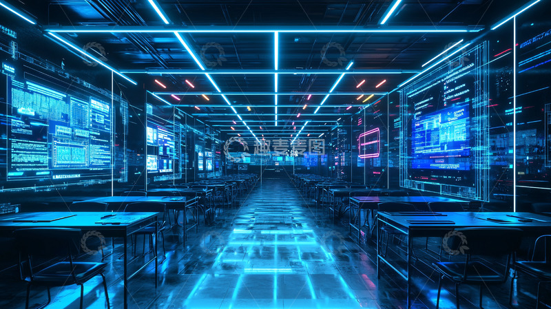 高清大图下载【趣麦麦图】未来科技感走廊