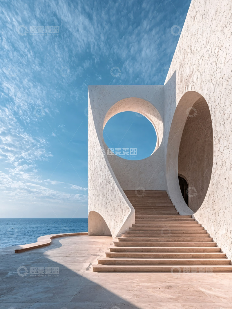 高清大图下载【趣麦麦图】白色几何建筑