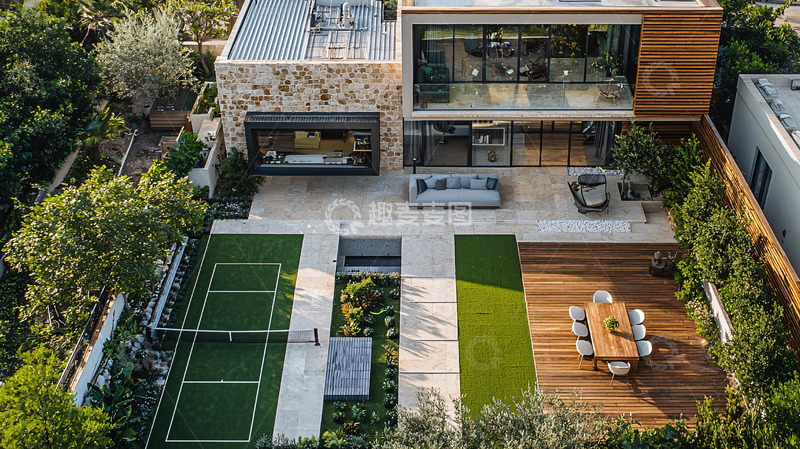高清大图下载【趣麦麦图】现代风格庭院别墅