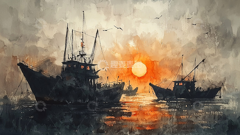 高清大图下载【趣麦麦图】水彩画