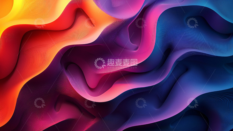 高清大图下载【趣麦麦图】彩色流体抽象背景