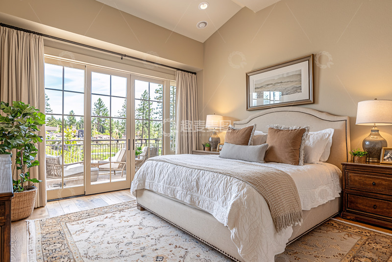 高清大图下载【趣麦麦图】温馨舒适现代卧室