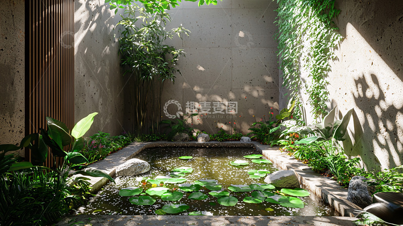高清大图下载【趣麦麦图】庭院小景