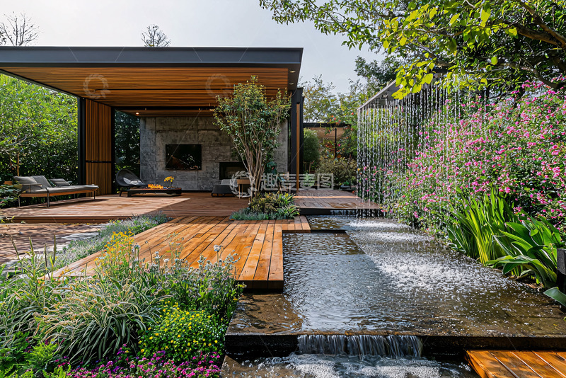 高清大图下载【趣麦麦图】现代简约庭院设计