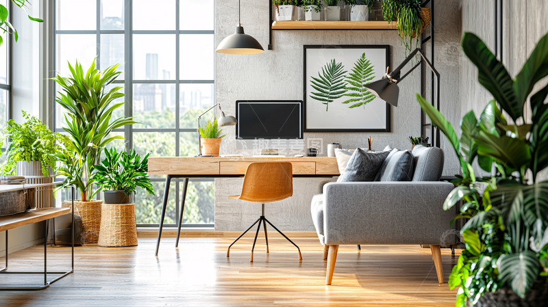 高清大图下载【趣麦麦图】现代简约风格家居办公空间
