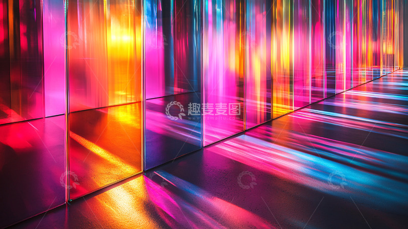 高清大图下载【趣麦麦图】彩色玻璃走廊