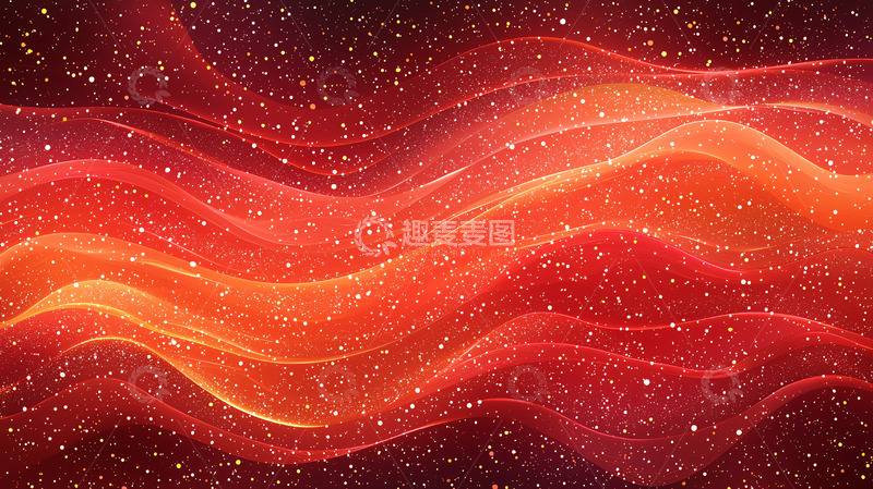 高清大图下载【趣麦麦图】红色波浪光效背景