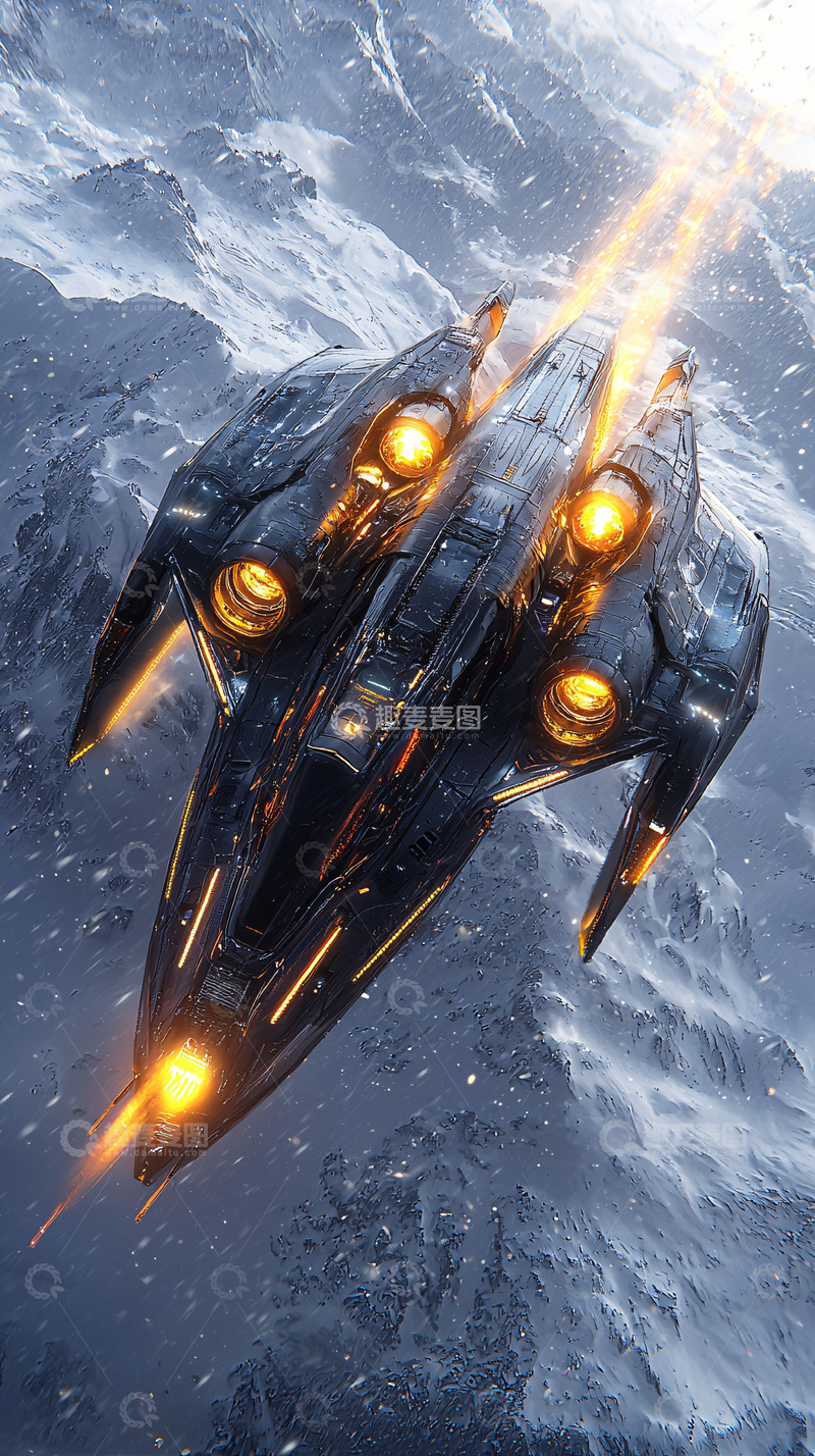 高清大图下载【趣麦麦图】未来科幻飞船