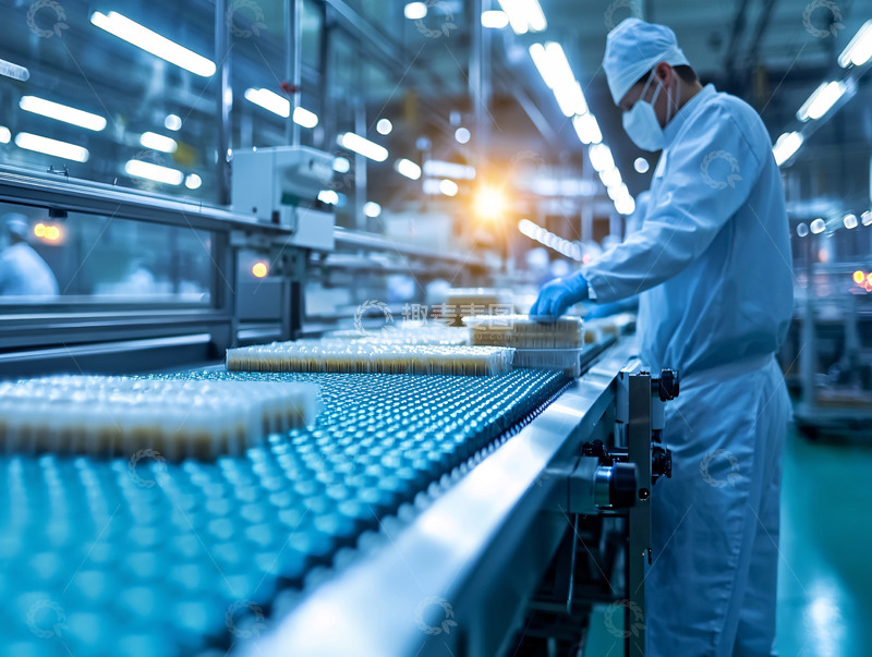 高清大图下载【趣麦麦图】工厂流水线工人