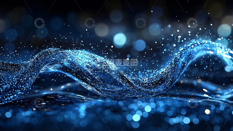 高清大图下载【趣麦麦图】蓝色水流