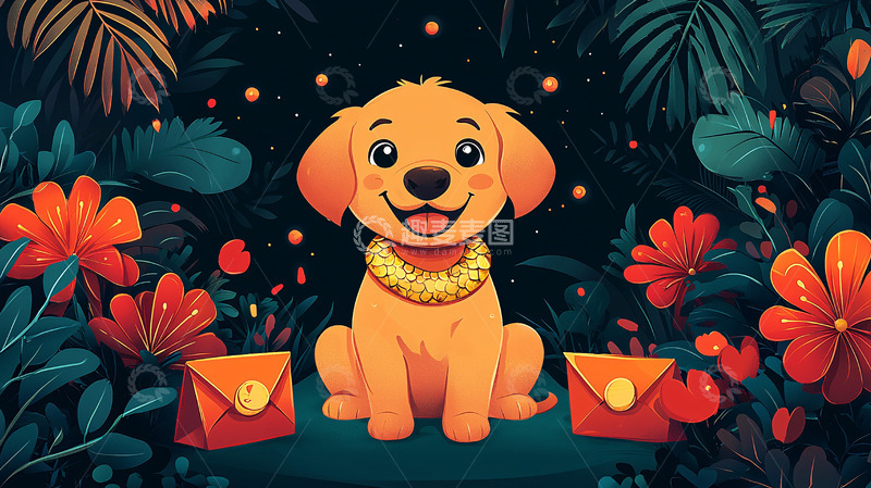 高清大图下载【趣麦麦图】卡通狗狗