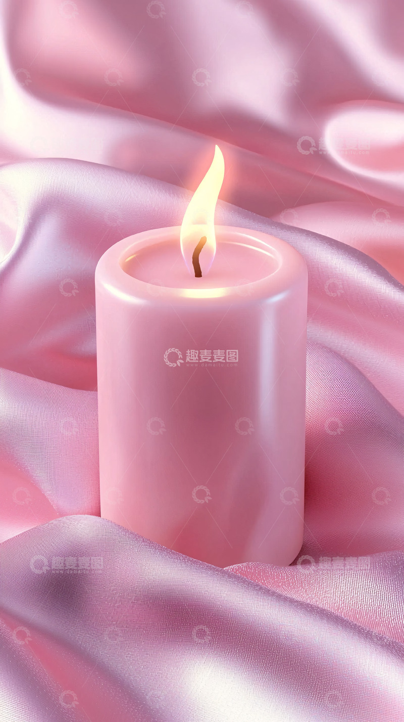 高清大图下载【趣麦麦图】粉色蜡烛