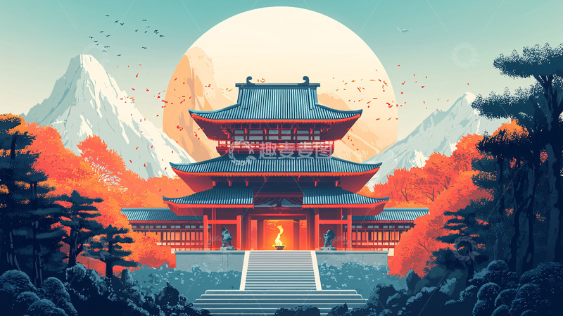 高清大图下载【趣麦麦图】日式建筑