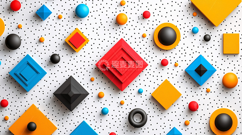 高清大图下载【趣麦麦图】彩色几何图形背景