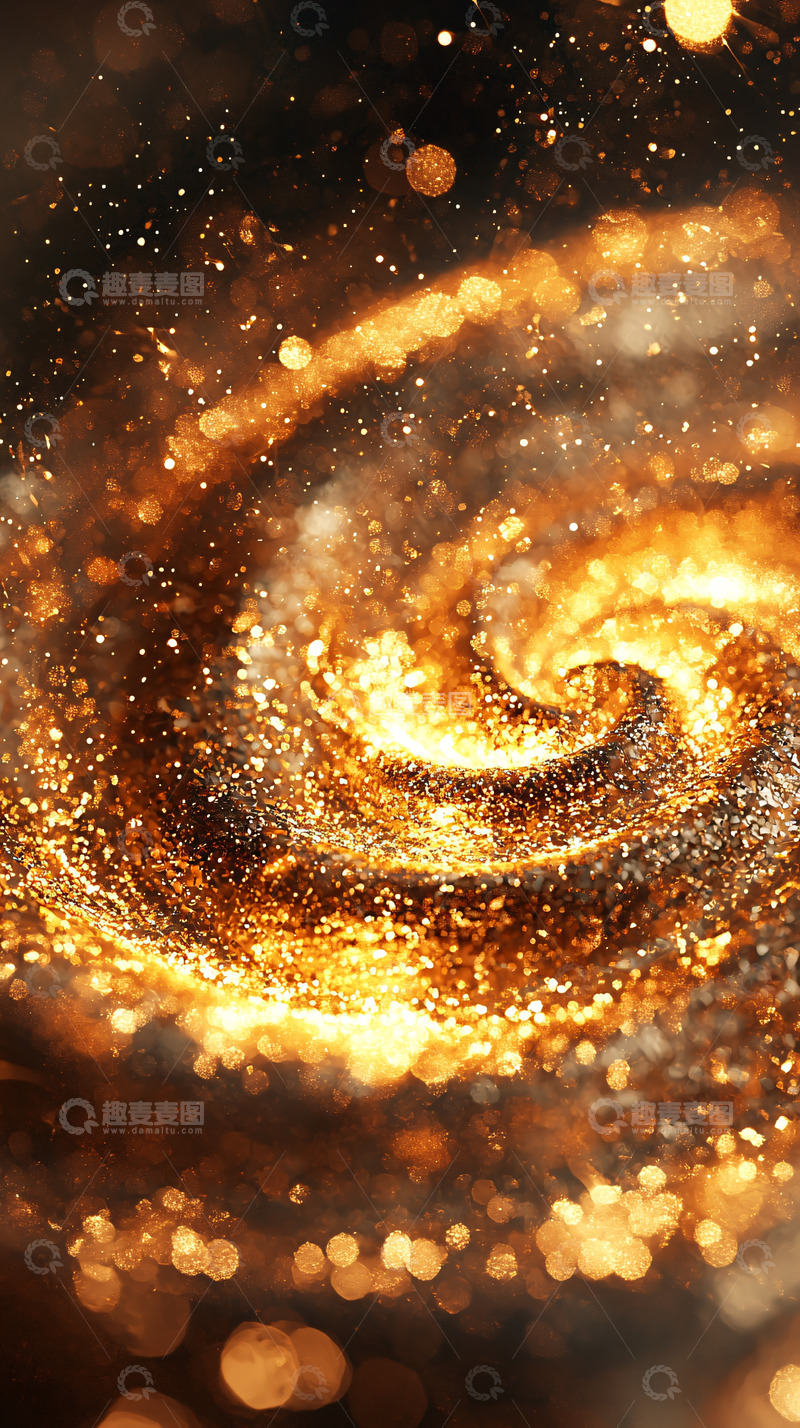 高清大图下载【趣麦麦图】金色漩涡