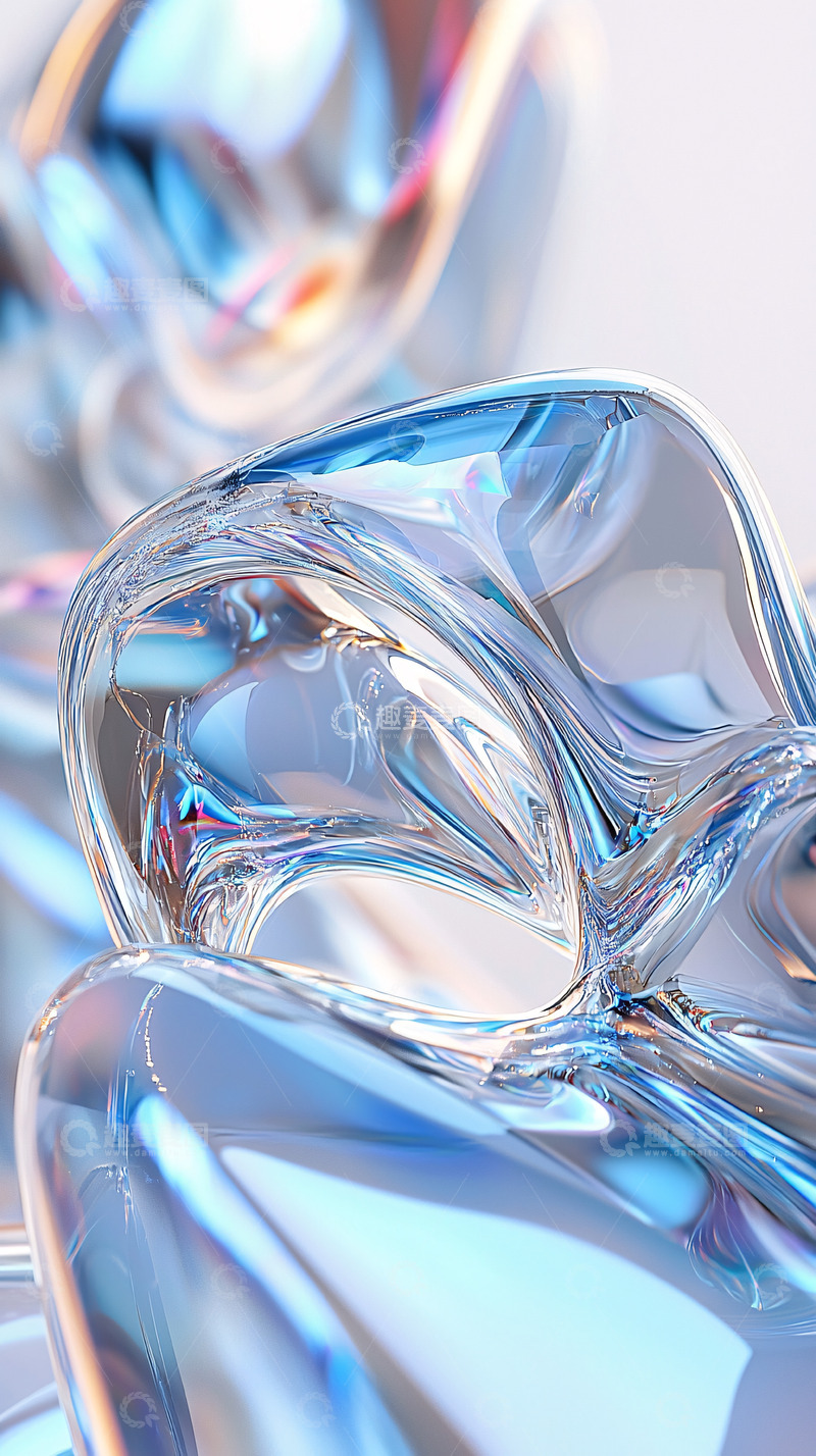 高清大图下载【趣麦麦图】流体玻璃质感抽象艺术