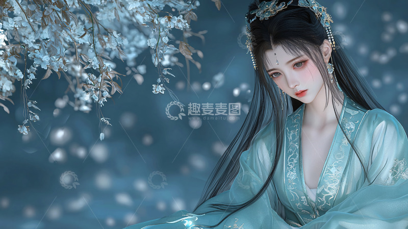 高清大图下载【趣麦麦图】古风美女