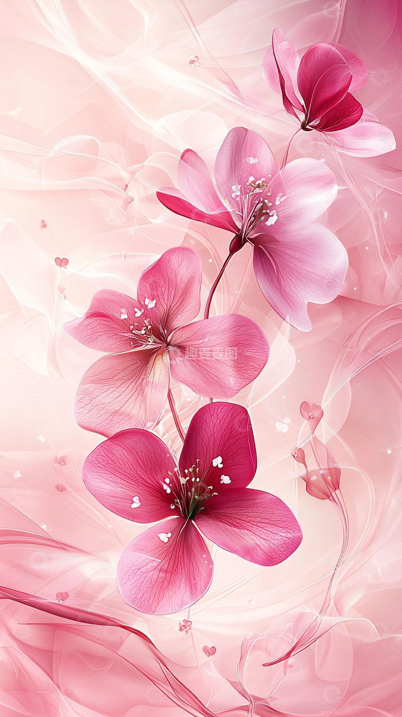 高清大图下载【趣麦麦图】粉色花朵