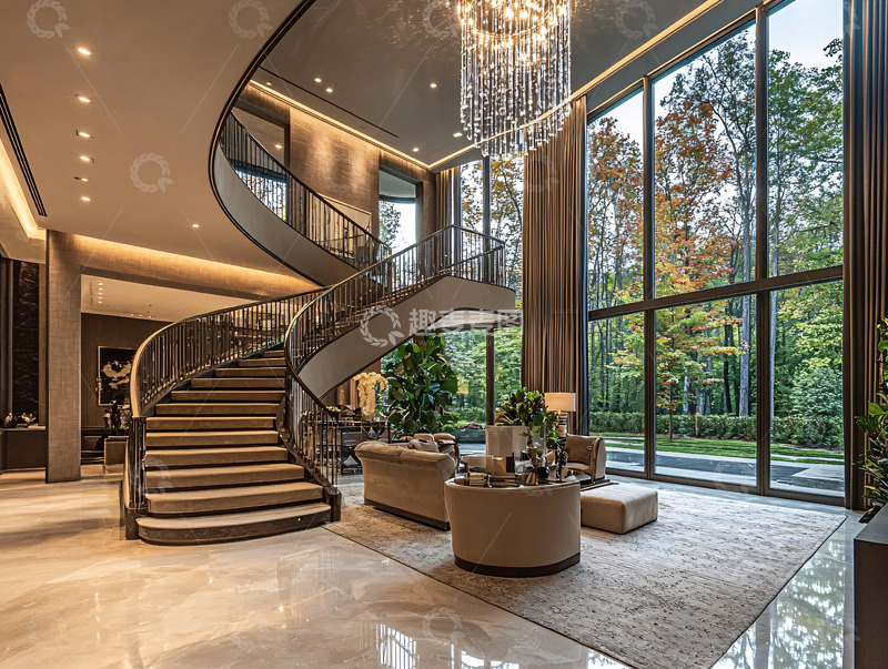 高清大图下载【趣麦麦图】豪华别墅大厅