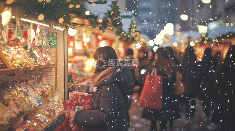 高清大图下载【趣麦麦图】圣诞集市