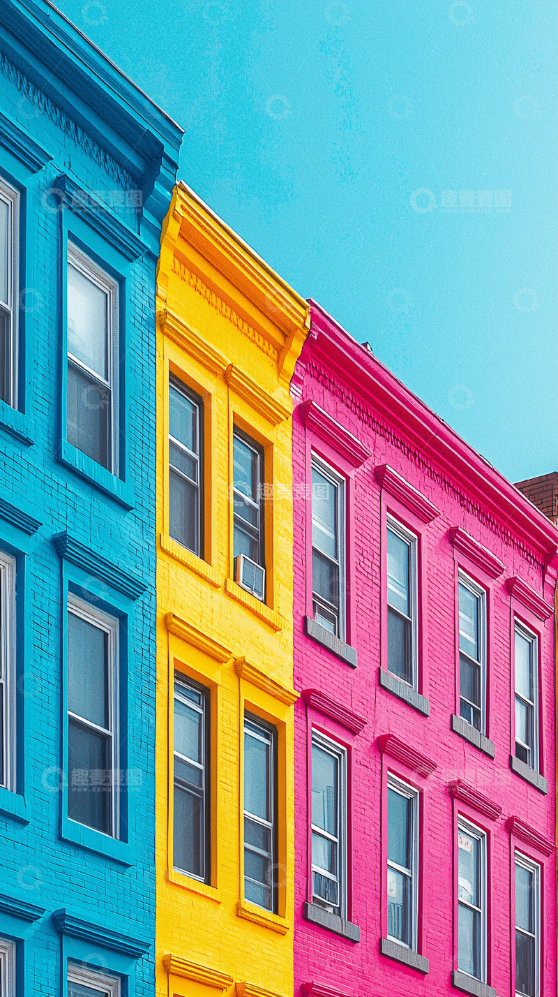 高清大图下载【趣麦麦图】彩色房屋