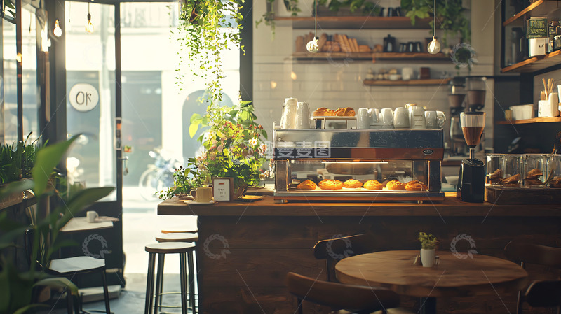 高清大图下载【趣麦麦图】文艺咖啡馆室内场景