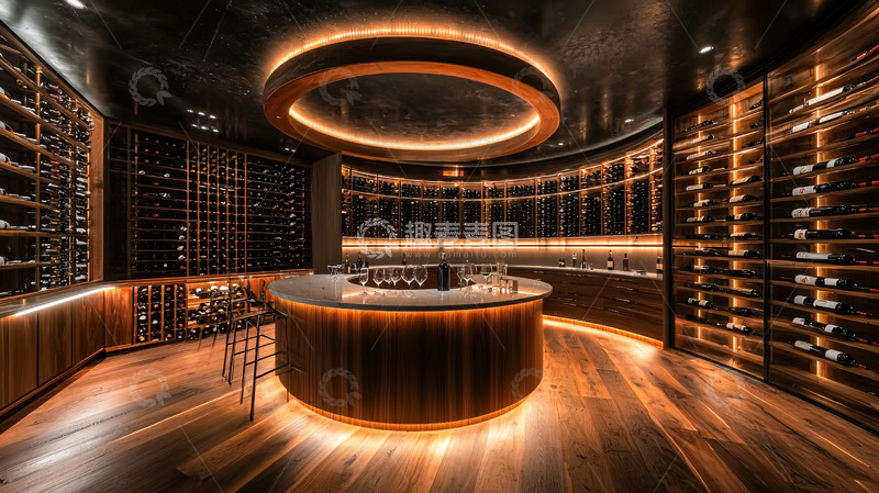高清大图下载【趣麦麦图】豪华圆形酒窖
