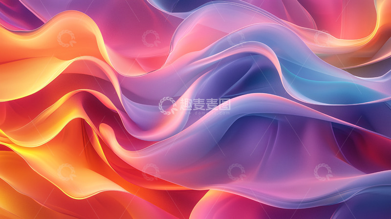 高清大图下载【趣麦麦图】彩色流体抽象背景