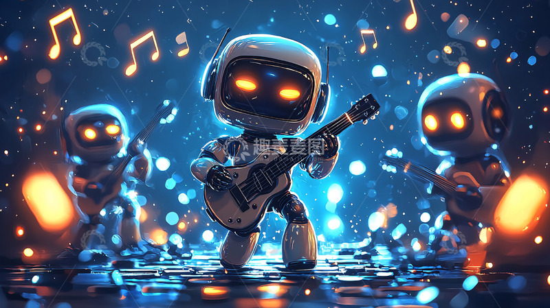 高清大图下载【趣麦麦图】机器人乐队