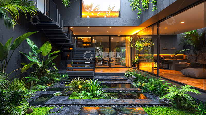 高清大图下载【趣麦麦图】现代风格庭院设计