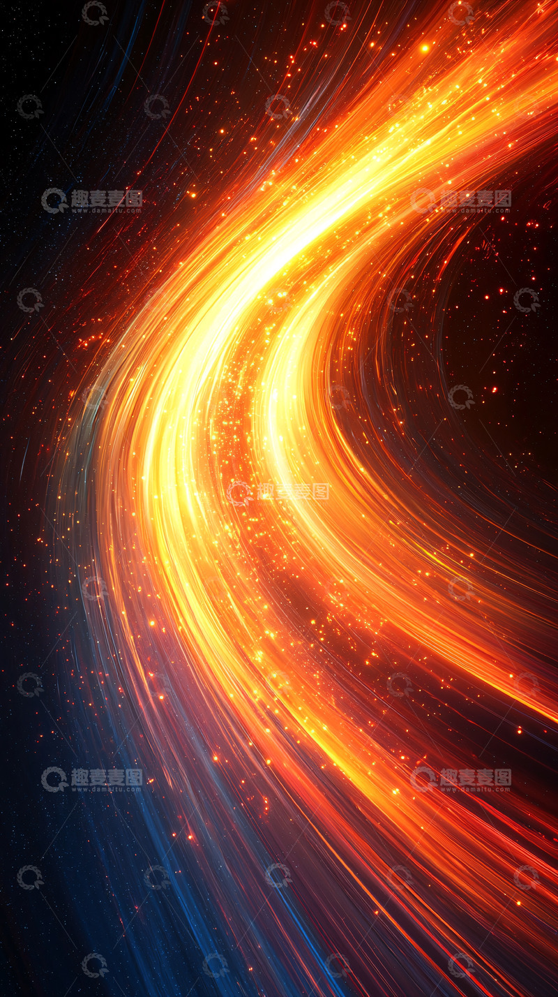 高清大图下载【趣麦麦图】金色光线轨迹