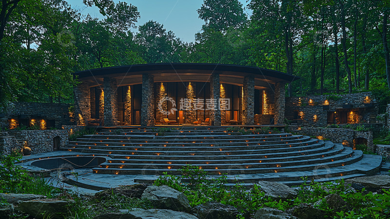 高清大图下载【趣麦麦图】森林环绕的露天剧场