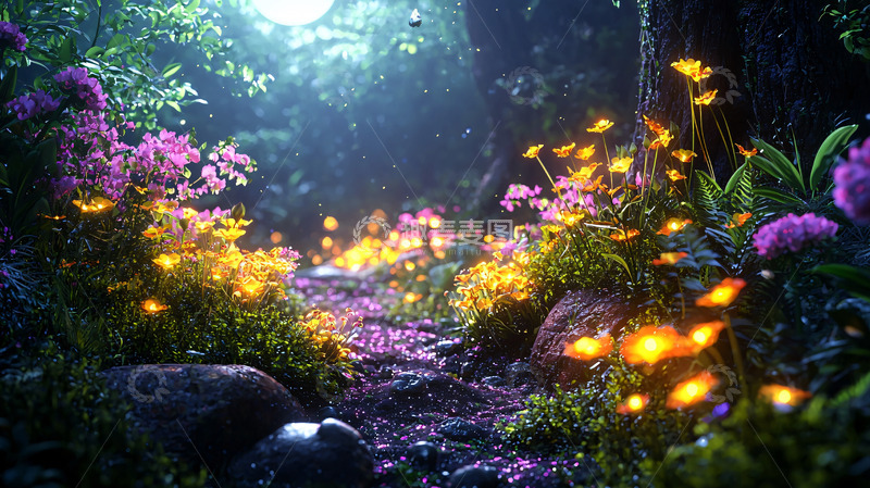 高清大图下载【趣麦麦图】魔法森林小路