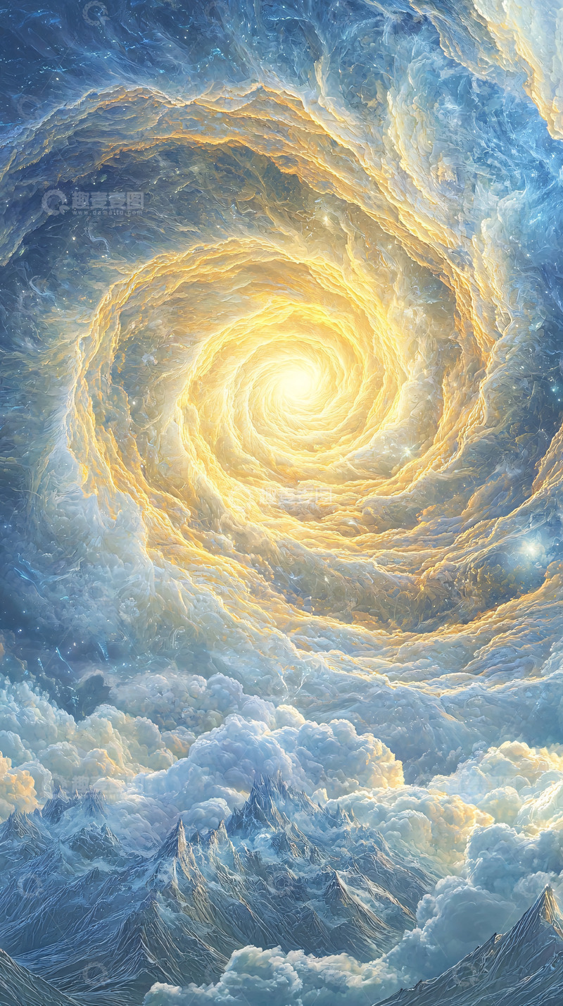 高清大图下载【趣麦麦图】螺旋云海