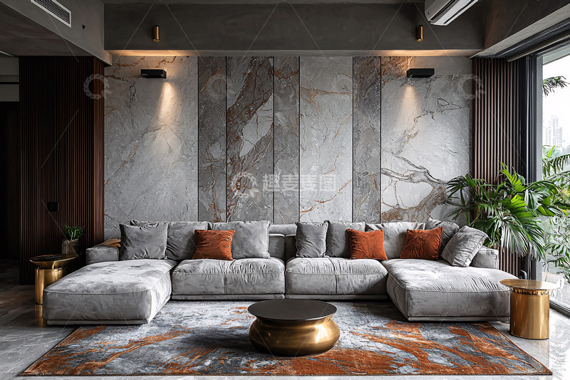 高清大图下载【趣麦麦图】现代轻奢客厅