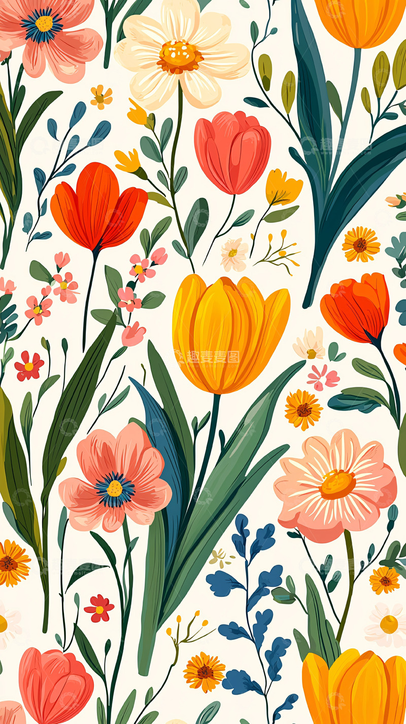 高清大图下载【趣麦麦图】鲜花图案
