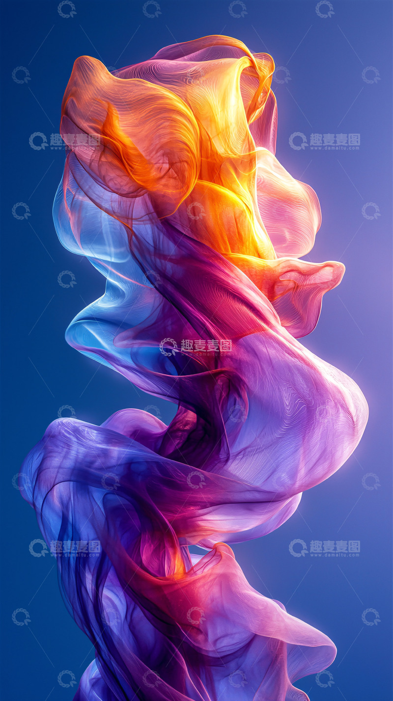 高清大图下载【趣麦麦图】抽象彩色烟雾