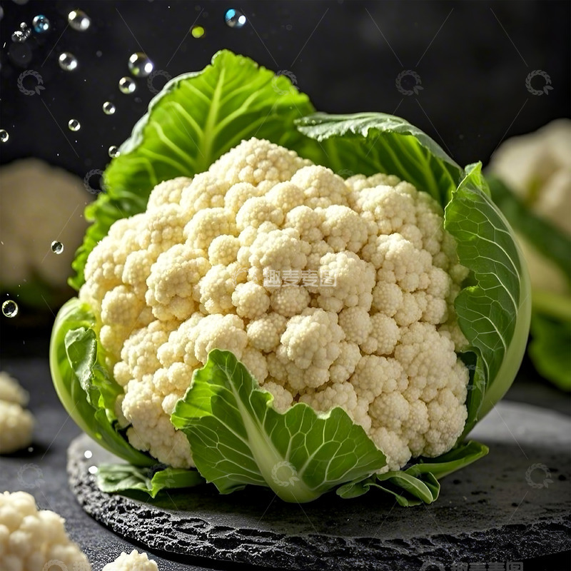 高清大图下载【趣麦麦图】带着水珠的花椰菜