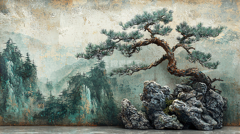 高清大图下载【趣麦麦图】苍劲松树